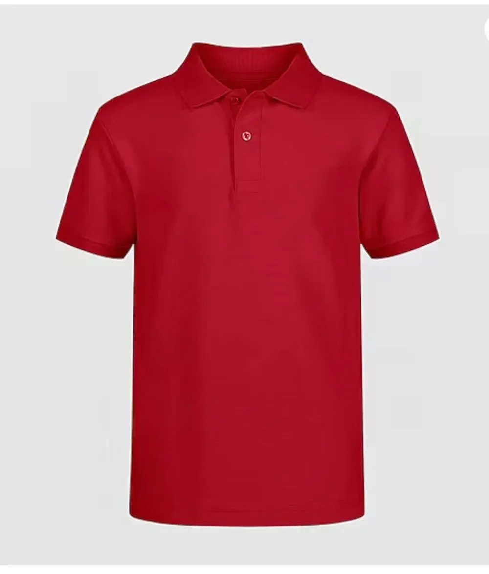 NEW! Izod M 6/8 Short Sleeve Stretch Pique Uniform Polo Shirt Red
